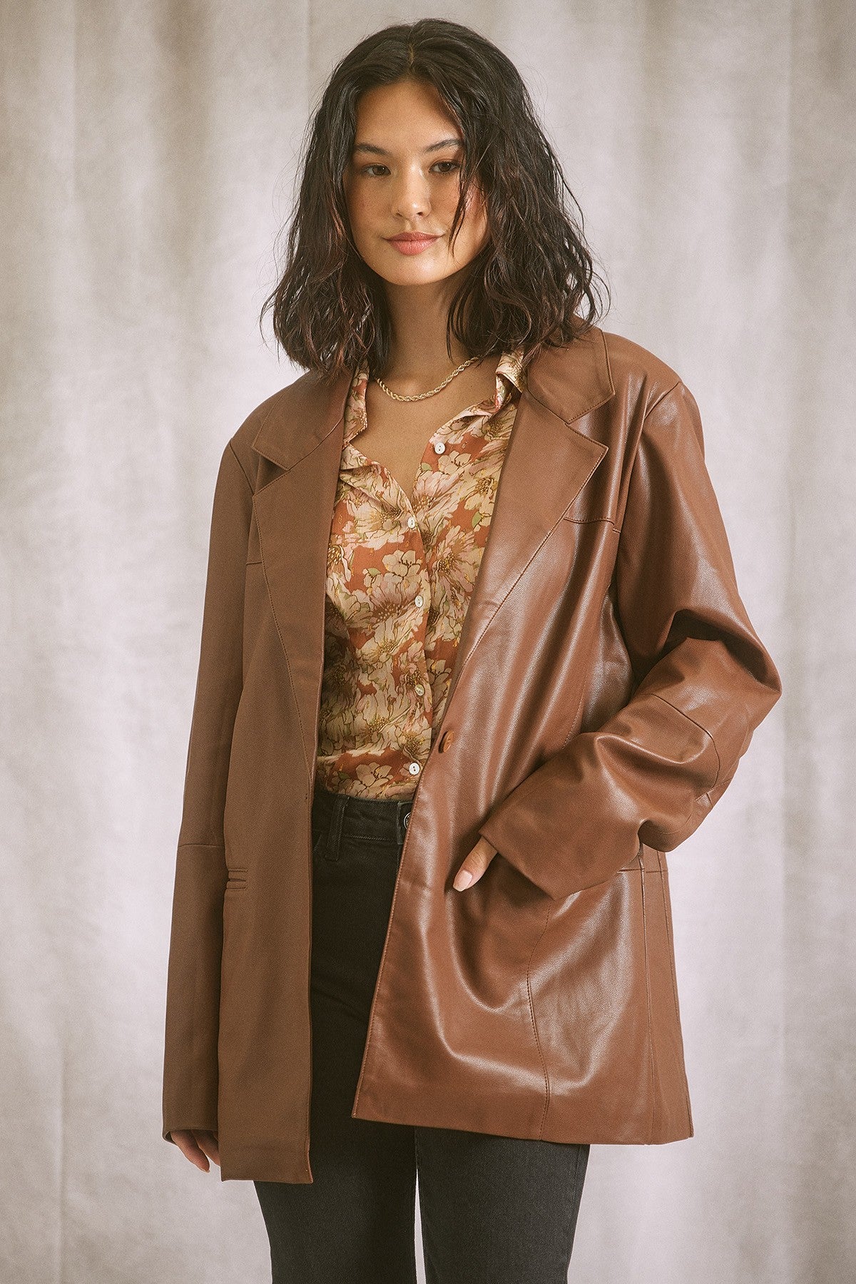 VALY LEATHER BLAZER