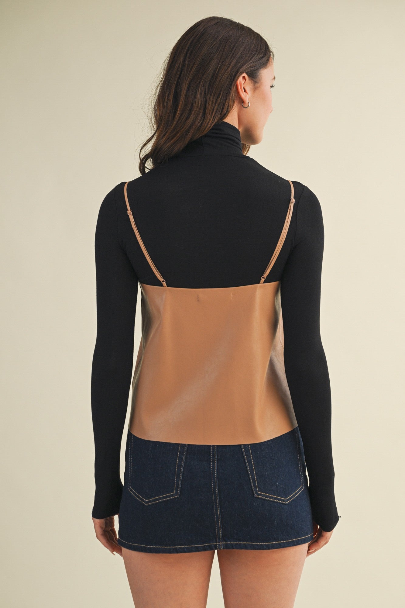 SADIE LEATHER TOP
