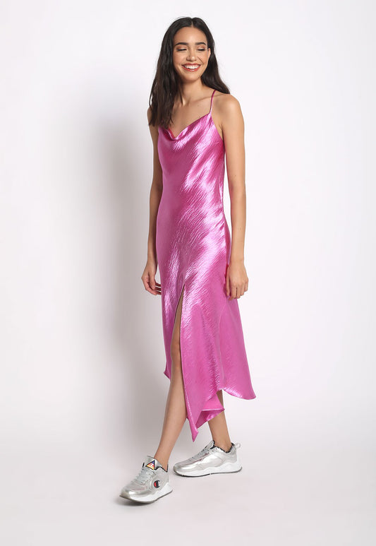 MADDY SATIN PINK DRESS