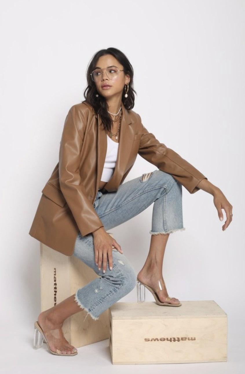 VALY LEATHER BLAZER